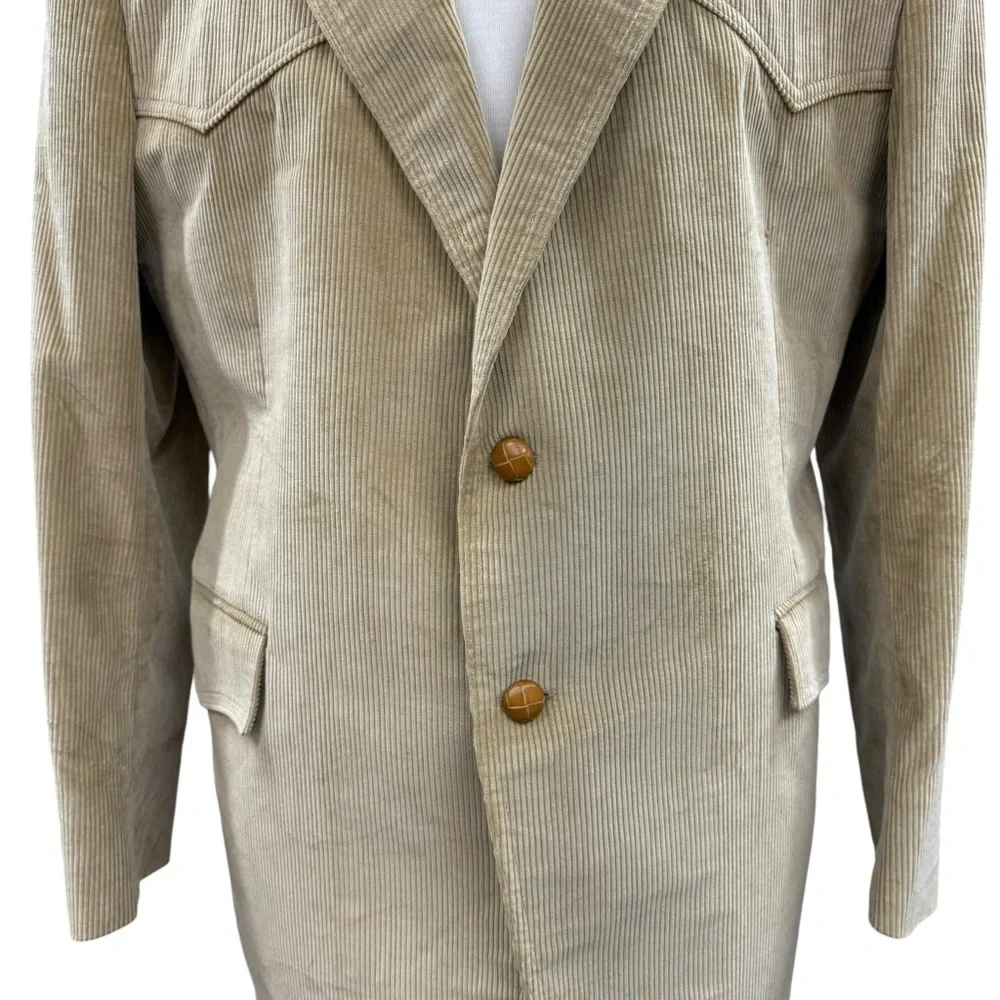 Levi's Western Wear Corduroy Blazer Jacket Men’s 46R Elbow Patches 70's Cowboy
